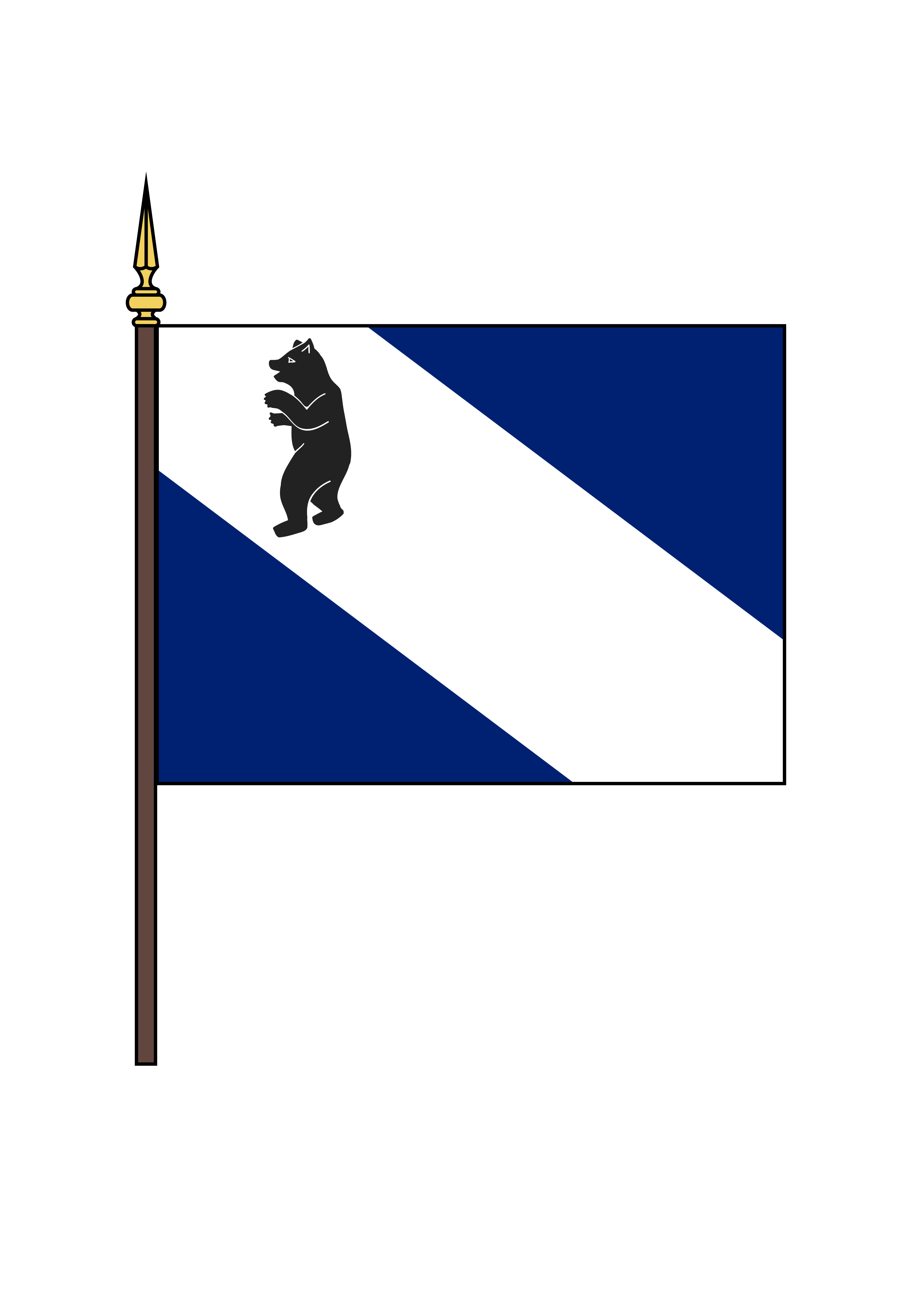 Bandera oficial del Ayuntamiento de Folgoso de la Ribera